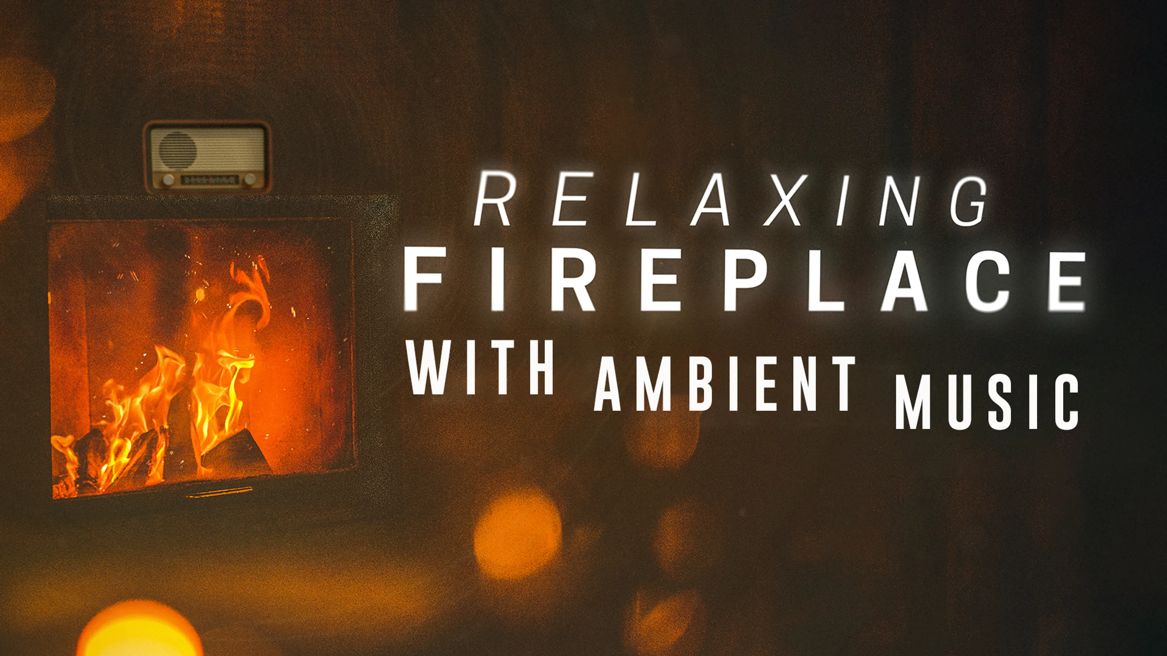 Relaxing Fireplace with Ambient Music poster